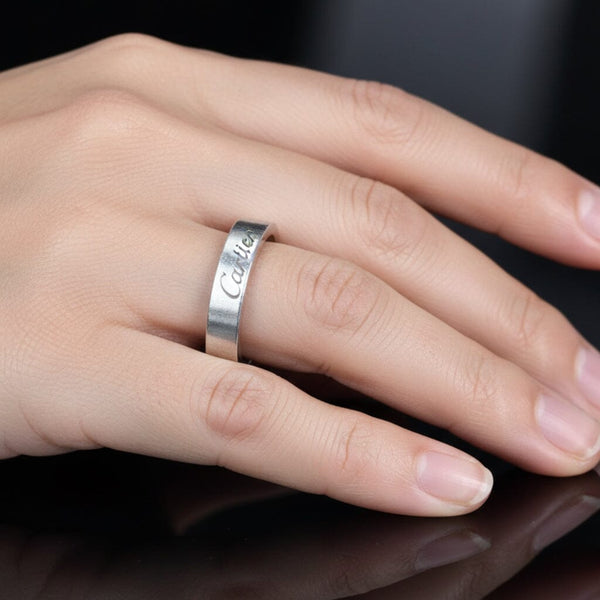 Vintage Cartier Platinum 3mm Wedding Band Ring - Boylerpf
