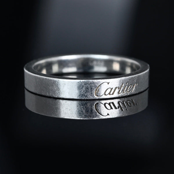 Vintage Cartier Platinum 3mm Wedding Band Ring - Boylerpf