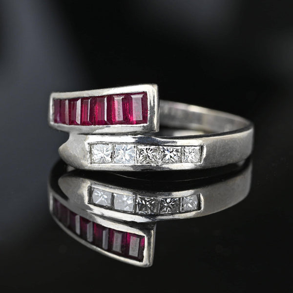 Baguette Ruby Princess Cut Diamond Snake Ring - Boylerpf