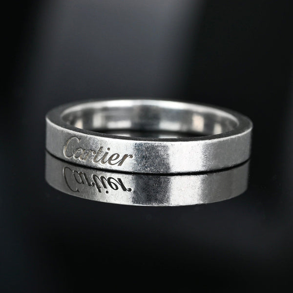 Vintage Cartier Platinum 3mm Wedding Band Ring - Boylerpf