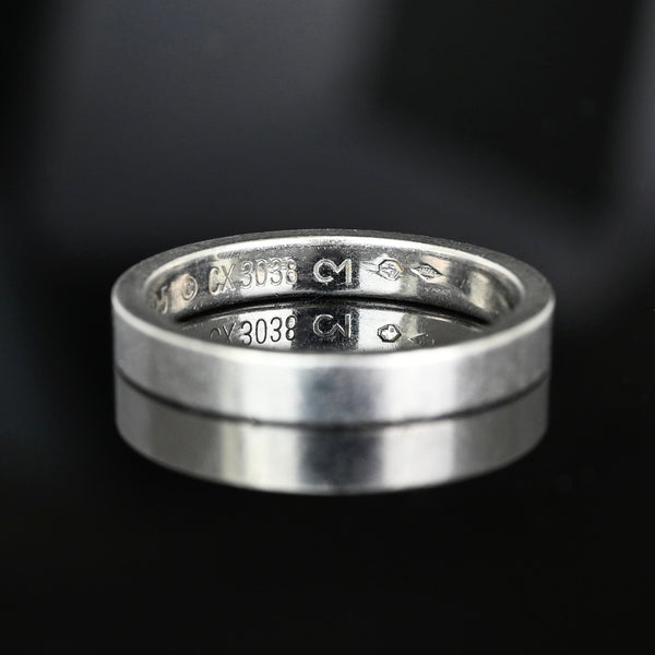 Vintage Cartier Platinum 3mm Wedding Band Ring - Boylerpf