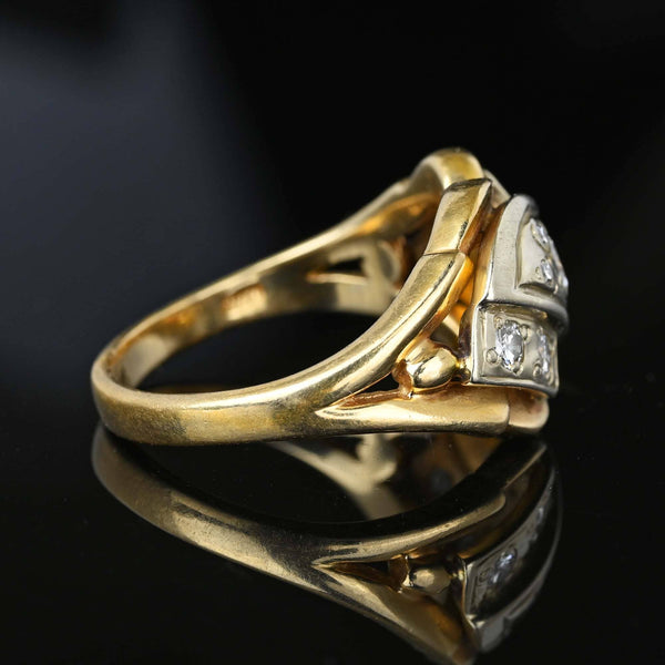 Vintage Retro 1/2 Carat Diamond Cocktail Ring in 14K Gold - Boylerpf