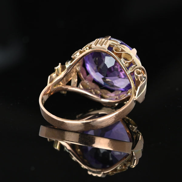 Retro 14K Gold Color Change Purple Sapphire Ring - Boylerpf