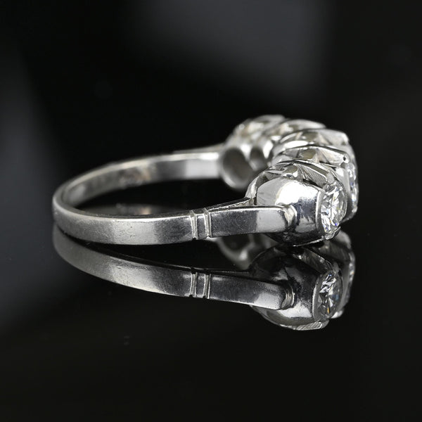 Exquisite Five Stone Platinum 1.25 Carat Diamond Ring - Boylerpf