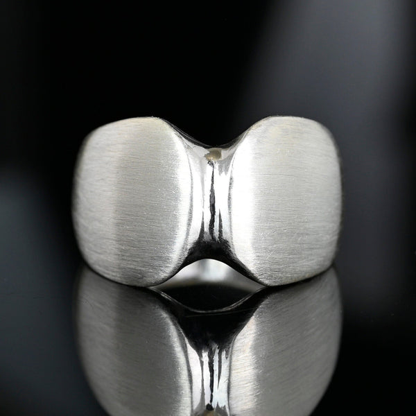 Vintage Georg Jensen Sterling Silver Modernist Wide Ring - Boylerpf