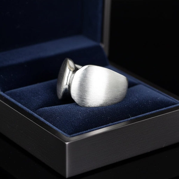Vintage Georg Jensen Sterling Silver Modernist Wide Ring - Boylerpf