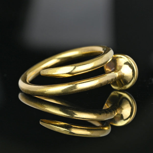 Just Un Clou Solid 14K Gold Wrap Nail Ring Band - Boylerpf