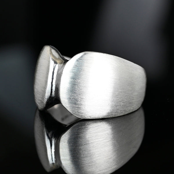 Vintage Georg Jensen Sterling Silver Modernist Wide Ring - Boylerpf