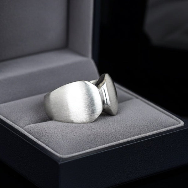 Vintage Georg Jensen Sterling Silver Modernist Wide Ring - Boylerpf