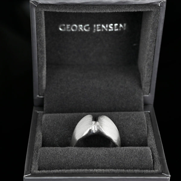 Vintage Georg Jensen Sterling Silver Modernist Wide Ring - Boylerpf
