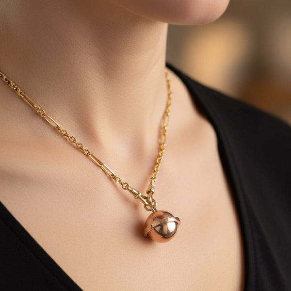 Antique Victorian Working Gimbal Compass Pendant