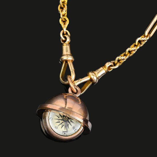 Antique Victorian Working Gimbal Compass Pendant