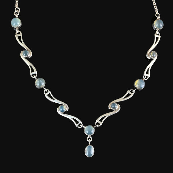 Vintage Arts and Crafts Style Moonstone Necklace - Boylerpf