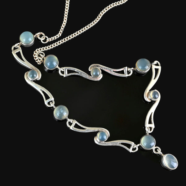 Vintage Arts and Crafts Style Moonstone Necklace - Boylerpf