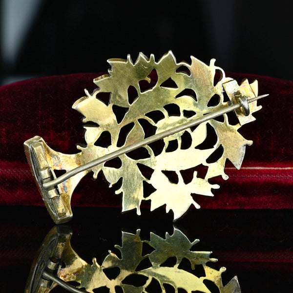 Georgian Tree Of Life Rose Cut Zircon Jargoon Brooch - Boylerpf