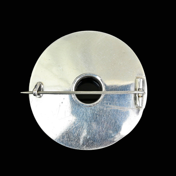 Antique Victorian Scottish Agate Star Brooch Silver - Boylerpf