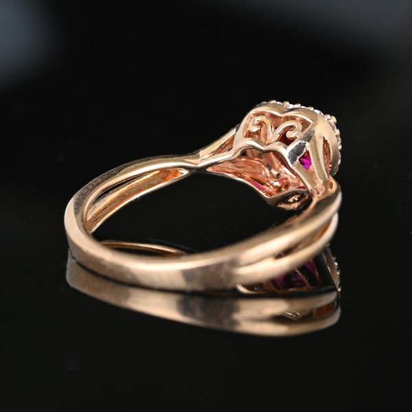 Simon G. Rose Gold Vintage Style Diamond Engagement Ring | Ben Garelick