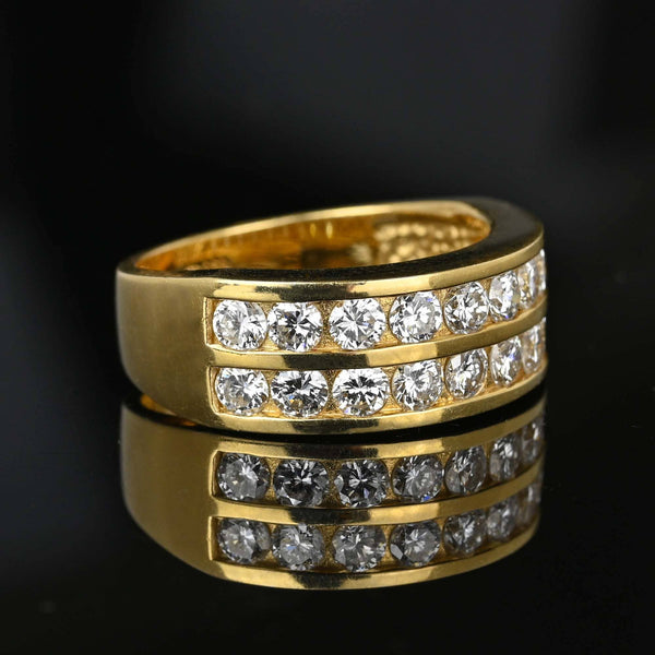 14K Gold Half Eternity 1.25 Carat Diamond Ring Band - Boylerpf