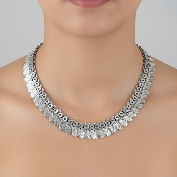 Antique Victorian Silver Star Fringe Collar Necklace