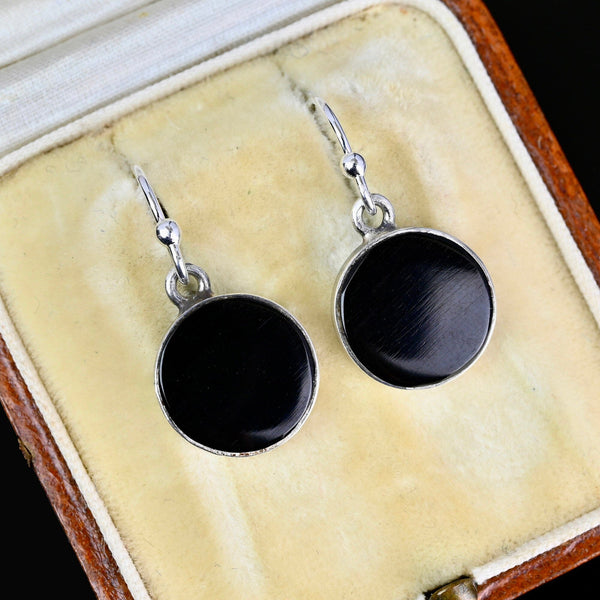 Rare Queen Victoria Maundy Coin Whitby Jet Earrings - Boylerpf