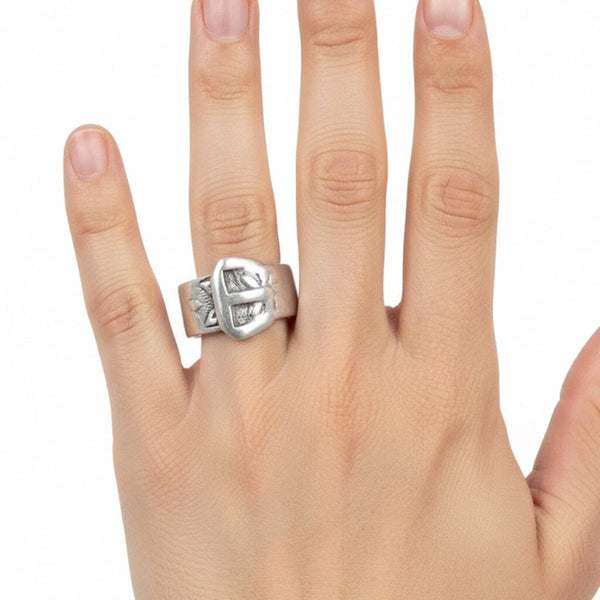 Vintage Sterling Silver Buckle Ring Wedding Band