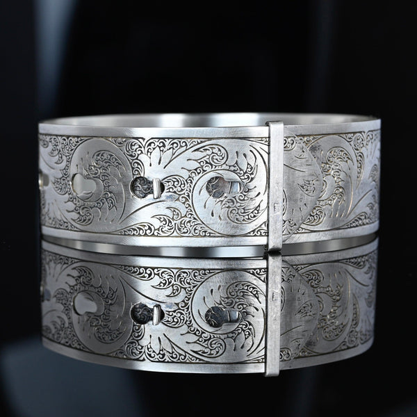 Antique Charles Horner Sterling Silver Buckle Bangle – Chester