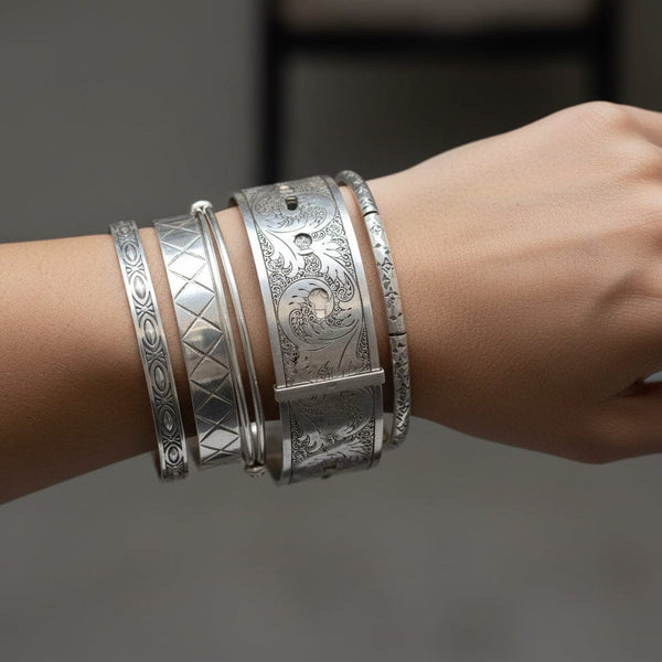 Antique Charles Horner Sterling Silver Buckle Bangle – Chester