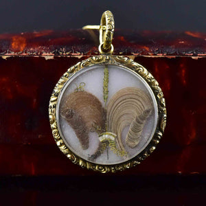 Antique Prince of Wales Pearl Repousse Engraved 1847b Georgian Locket - Boylerpf