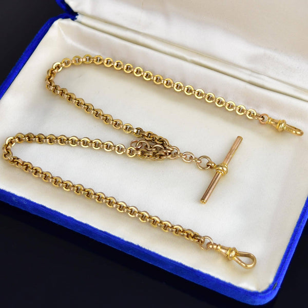 Antique Thomas Hopwood Double Albert Pocket Watch Chain Necklace