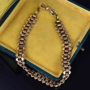 Antique Edwardian Gold Pocket Watch Chain Bracelet - Boylerpf