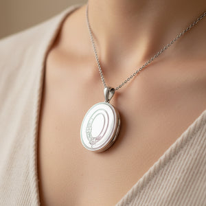 Antique Victorian Garter Buckle In Memory Of Locket Necklace - Boylerpf