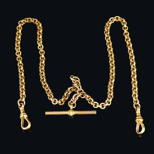 Antique Thomas Hopwood Double Albert Pocket Watch Chain Necklace