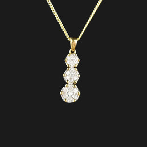 Gold Diamond Journey Style Pendant Necklace - Boylerpf