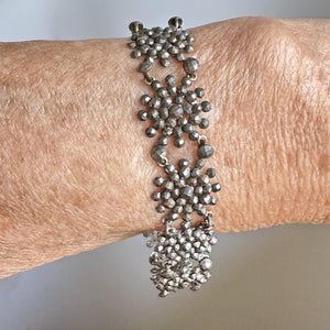 Antique Victorian Cut Steel Starburst Bracelet - Boylerpf