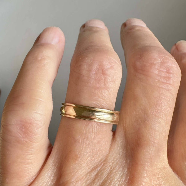 Vintage 14K Gold Wedding Band Ring - Boylerpf