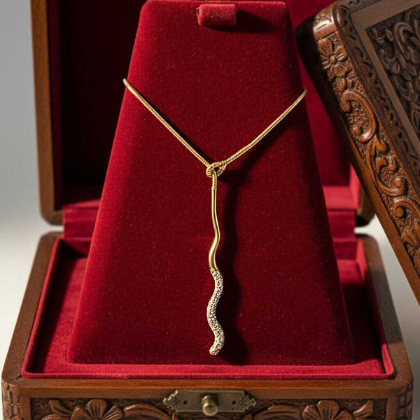 Tiffany & Co Diamond Snake Necklace 18K Gold Pendant - Boylerpf