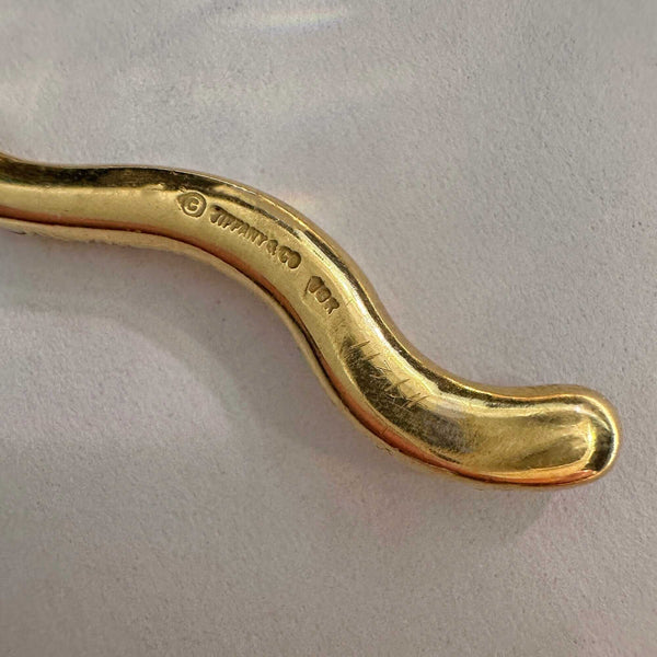 Tiffany & Co Diamond Snake Necklace 18K Gold Pendant - Boylerpf