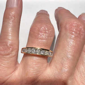 Vintage .75 Carat Diamond Ring Band in 14K Gold - Boylerpf