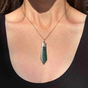 Antique Edwardian Maori Pounamu New Zealand Jade Pendant - Boylerpf