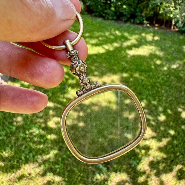 Antique Georgian Pinchbeck Quizzing Magnifying Pendant - Boylerpf