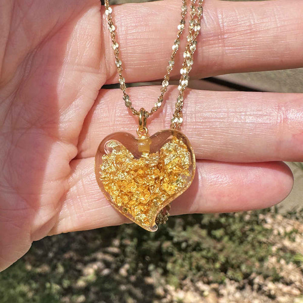 Golden Hearted - Heart charm necklace