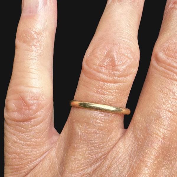 Vintage 10K Gold Thin Wedding Band Ring - Boylerpf