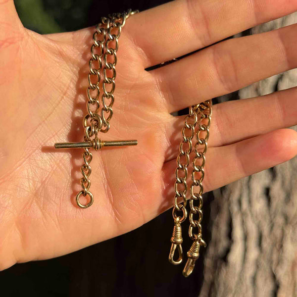 Antique Thomas Hopwood Double Albert Watch Chain Necklace - Boylerpf
