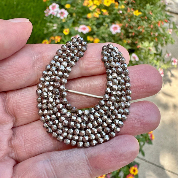 Antique Georgian Cut Steel Horseshoe Brooch - Boylerpf