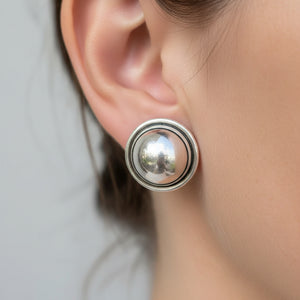 Retro 1930s Sterling Silver Georg Jensen Earrings - Boylerpf