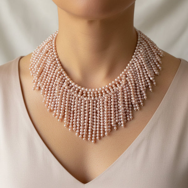 Angela Cummings Tiffany & Co. 18K Gold Pink Pearl Necklace