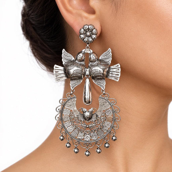 Vintage Federico Jimenez Sterling Silver Chandelier Earrings