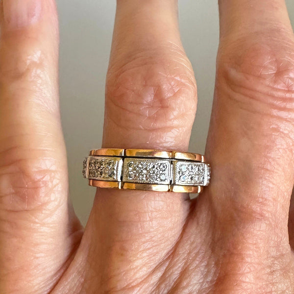 Exquisite .65 Carat Diamond 18K Gold Spinner Ring Band - Boylerpf