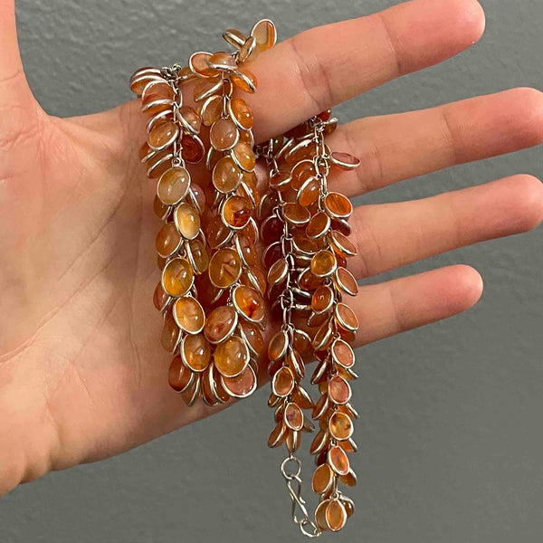 Silver Natural Scottish Agate Fringe Necklace - Boylerpf