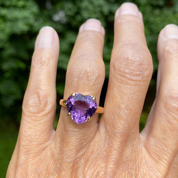 Natural Amethyst Engagement Ring / Pear Purple Amethyst Ring For Women –  PENFINE